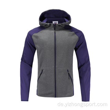 Herren Fußball tragen Zip Up Hoodies lila